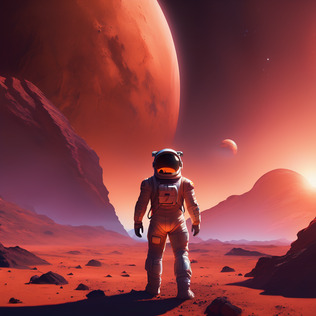 Astronaut on mars